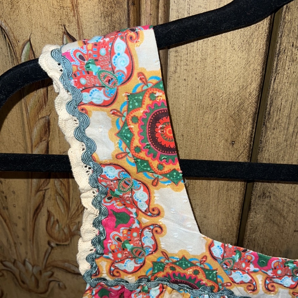 Anthropologie Let Me Be Abstract Ruffled Tank Petite - Picture 5 of 10